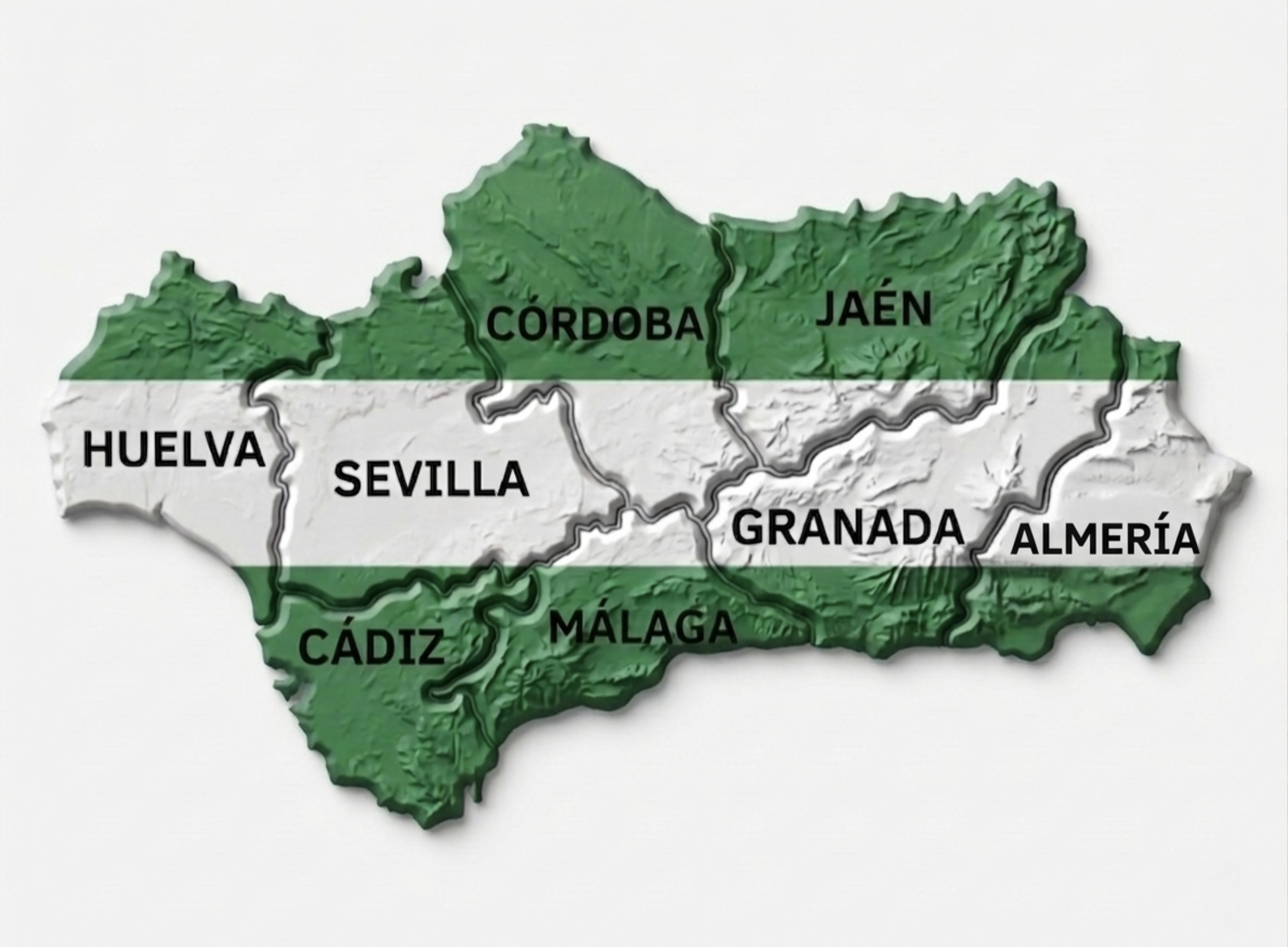 Mapa de Andalucía - Peñas Federadas