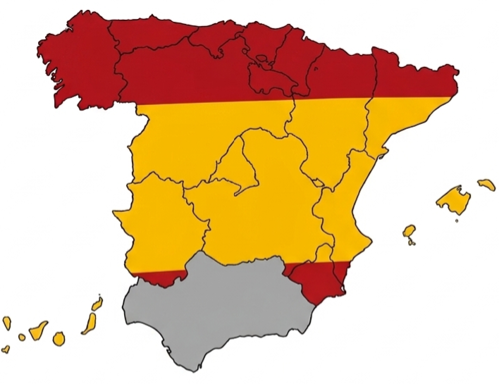 Mapa España - Peñas Convenio